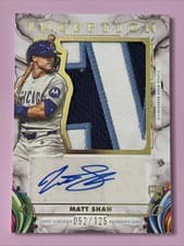 2025 Topps Inception Inception Autograph Jumbo Patch Matt Shaw #IAJP-MS card