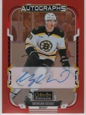 2025-26 O-Pee-Chee Platinum Red Rainbow Autos Morgan Geekie #RA-MG card