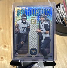 2025 Donruss Production Line Brian Thomas Jr. / Trevor Lawrence #5 card