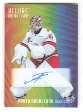 2025-26 Upper Deck Allure Color Flow Full Rainbow Auto Pyotr Kochetkov #RA-PK card