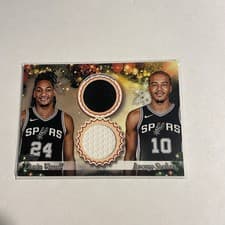 2025-26 Topps Holiday Dual Player Relics Devin Vassell / Jeremy Sochan #DPR-DV card