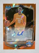 2025-26 Bowman Sapphire Chrome Prospect Autographs Sapphire Jaida Civil #CPA-JC card