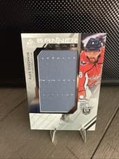 Alex Ovechkin 2021 SP Game Used NHL Stanley Cup Playoffs Banner Year Relics card