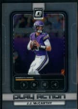 2025 Donruss Optic Play Action J.J. McCarthy #9 card