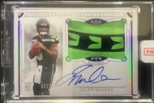 2025 Panini National Treasures Rookie Treasures Holo Silver Jalen Milroe #5 card
