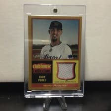 2025 Topps Heritage Clubhouse Collection Relics Eury Perez #CCR-EP card