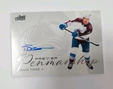 2024-25 Upper Deck Premier Premier Penmanship Devon Toews #PEN-DT card
