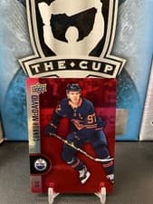 Connor McDavid 2022 Upper Deck Tim Hortons Red Die Cuts card