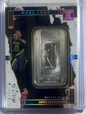 2025 Panini Impeccable WNBA Silver WNBA Logo Metal Bars Arike Ogunbowale #9 card