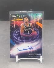 2025-26 Topps Midnight Stroke of Midnight Autographs Rookies Dylan Harper #SMR-DH card