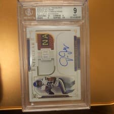 Justin Jefferson Rookie NFL Gear Signature Combos 2020 Panini National Treasures card