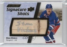 Steve Vickers 2024-25 Upper Deck Engrained Icons Signature Shots Manufactured Stick Relics card