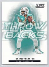 2025 Score Throwbacks Tua Tagovailoa #22 card