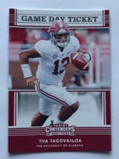 Tua Tagovailoa 2020 Panini Contenders Draft Picks Game Day Ticket card