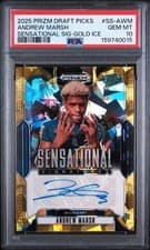 2025 Panini Prizm Draft Picks Sensational Signatures Andrew Marsh #10 card