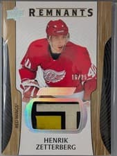 2024-25 Upper Deck Engrained Icons Remnants Henrik Zetterberg #R-HZ card