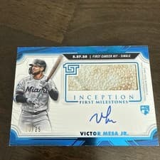 2025 Topps Inception MLB First Milestone Autograph Relics Victor Mesa Jr. #FMAR-VMJ card