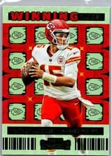 Patrick Mahomes II 2022 Panini Contenders Winning Ticket card