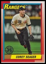 2025 Topps 1990 Topps Baseball (Series One) Corey Seager #T90-4 card