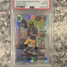 Jared Goff 2019 Donruss Optic Downtown card