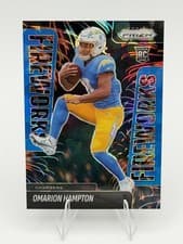 2025 Panini Prizm Fireworks Omarion Hampton #17 card
