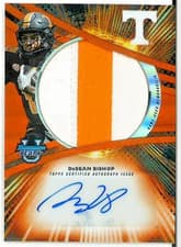 2025 Bowman University Best Prospect Jumbo Relic Autographs Refractor DeSean Bishop #JRA-DBI card