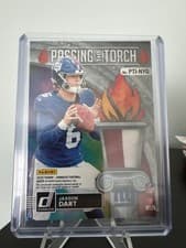 2025 Donruss Passing the Torch Jerseys Eli Manning / Jaxson Dart #PTJ-NYG card