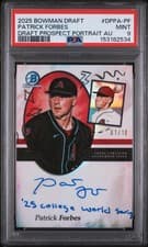 2025 Bowman Draft Draft Prospect Portrait Autographs Patrick Forbes #DPPA-PF card