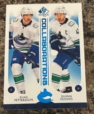 Elias Pettersson / Andrei Kuzmenko 2023 SP Authentic Collaborations card