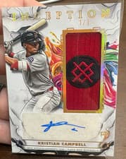 2025 Topps Inception Inception Autograph Game Relics Kristian Campbell #IAGR-KC card