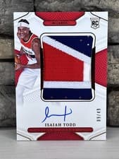 Isaiah Todd 2021 Panini National Treasures card