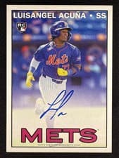2025 Topps Heritage 25th Anniversary Autographs Luisangel Acuña #H25A-LA card