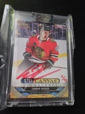 2024-25 Upper Deck Clear Cut Canvas Signatures Connor Bedard #CS-CB card