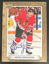 2024-25 Upper Deck Engrained Icons Beehive Portrait Signatures Adam Creighton #BH-AC card