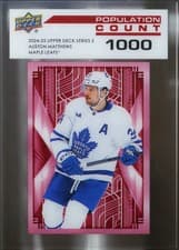 Auston Matthews 2024-25 Upper Deck Population Count card