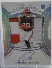 2025 Panini Flawless Rookie Dual Patch Autographs Quinshon Judkins #16 card