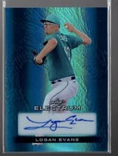 Logan Evans 2024 Leaf Electrum Baseball Base Autograph card