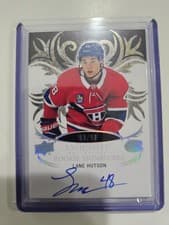 2024-25 Upper Deck Ice Exquisite Collection Rookies Signatures Lane Hutson #ERS-LH card