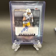 2025 Finest Flashback Autographs Ladd McConkey #FBA-LM card