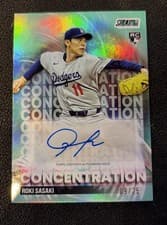 2025 Stadium Club Concentration Autographs Roki Sasaki #TVA-RS card