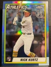 2025 Topps Chrome Update 1990 Topps Chrome Nick Kurtz #90CU-21 card