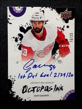 2025-26 Upper Deck Detroit Red Wings Centennial Octopus Ink Sam Gagner #OI-SG card