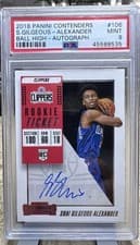 Shai Gilgeous Alexander 2018 Panini Contenders card