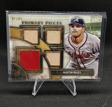 2025 Topps Museum Collection Single Player Primary Pieces Quad Relics Austin Riley #SPPQ-ARI card