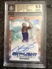 2024-25 Topps Chrome Sky-Light Signatures Kevin Durant #SLS-KD card