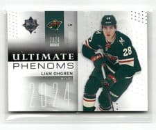 2024-25 Upper Deck Ultimate Collection Ultimate Phenoms Liam Ohgren #UP-LO card