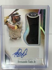 Fernando Tatis Jr. 2026 Topps Tier One Gripping Autographed Relics card