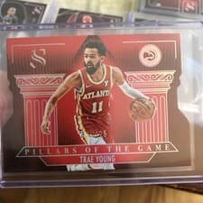 2024-25 Panini Silhouette Pillars of the Game Trae Young #7 card