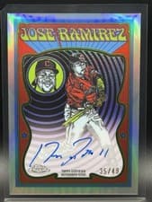 2025 Topps Chrome Ultra Violet All-Stars Autographs Jose Ramirez #UVA-JR card