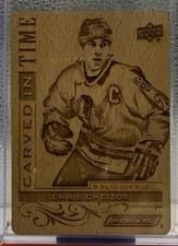 2024-25 Upper Deck Engrained Icons Carved in Time Chris Chelios #CT-CC card